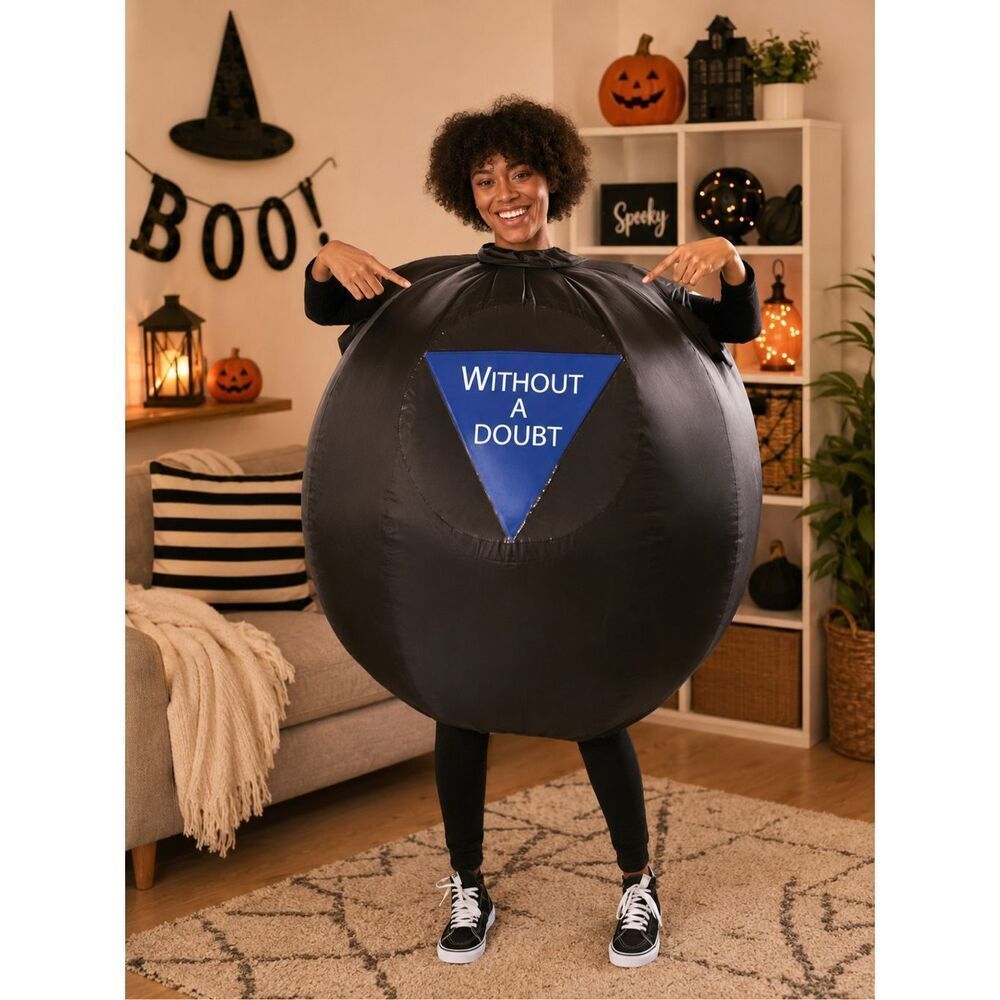 Rubies Costume MAGIC 8 BALL Inflatable 8 Ball Outfit w/ Fan ONE SIZE ADULT